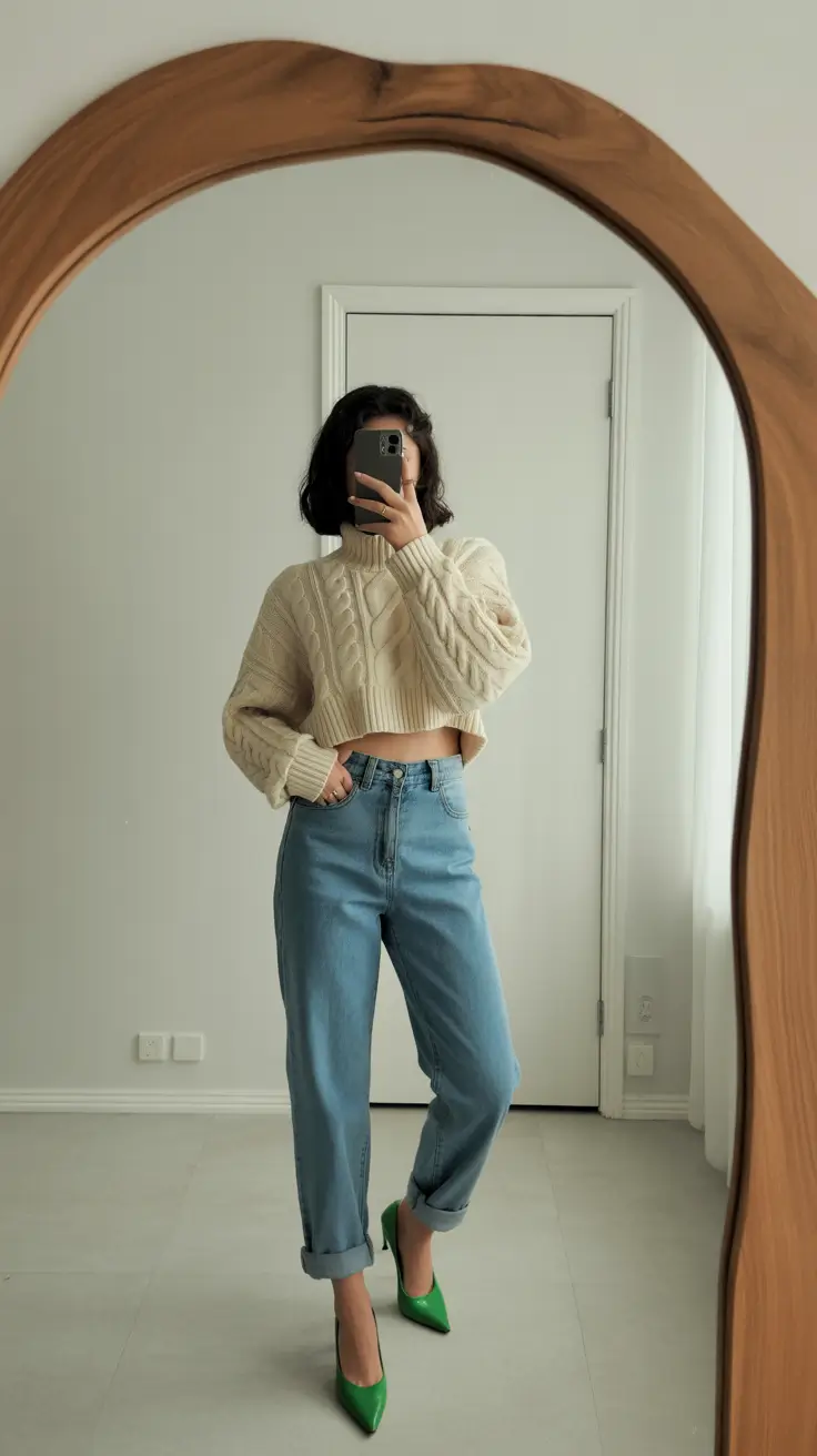 spring outfits women over 30 2026 Soft Denim and Cozy Textures