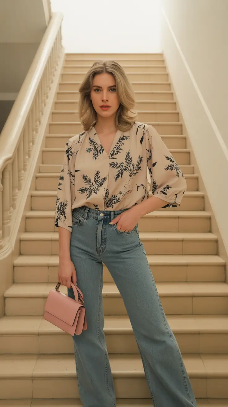 spring outfits women over 30 2026 Soft Florals with Everyday Denim