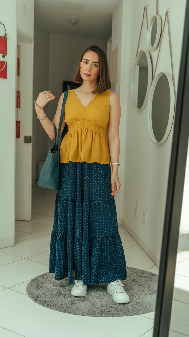 spring outfits women over 40 2026 Relaxed Bohemian Color for Everyday Spring