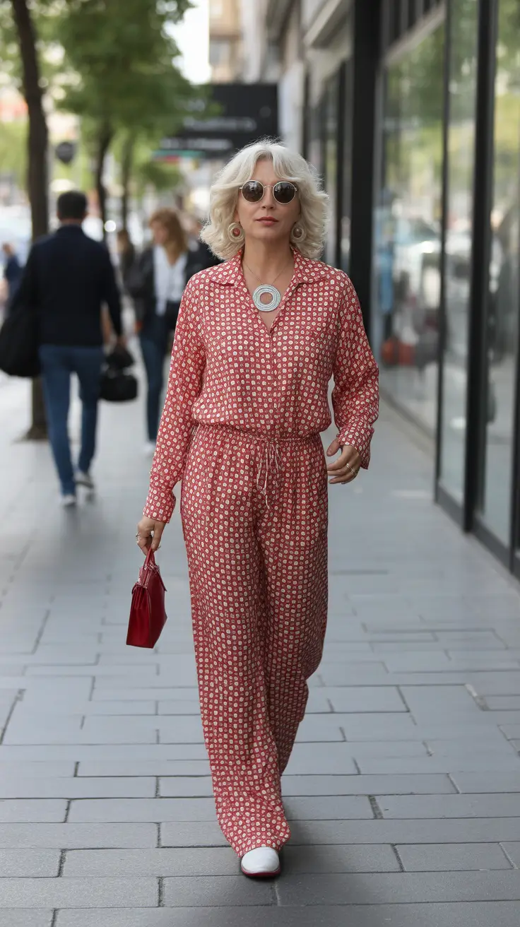 Effortless Spring Outfits for Women Over 60 2026 Chic Printed Sets for Easygoing Spring Style