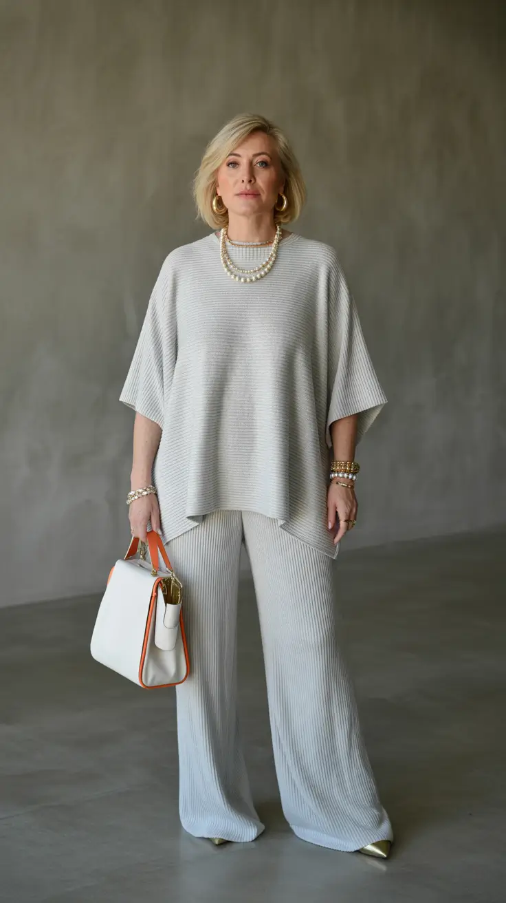 Effortless Spring Outfits for Women Over 60 2026 Soft Knit Monochrome with Elegant Ease