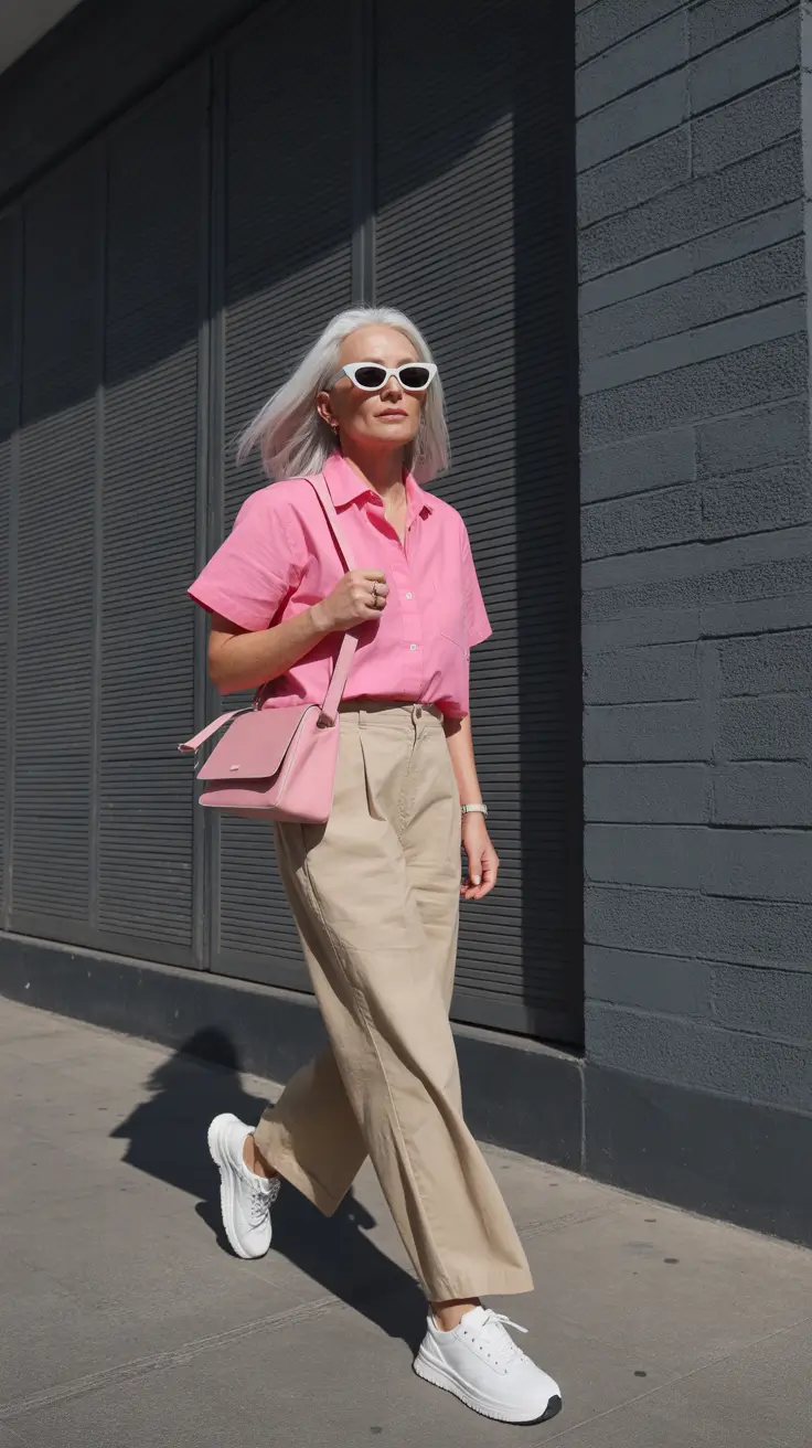 Effortless Spring Outfits for Women Over 60 2026 Playful Color Blocking for a Fresh Spring Mood