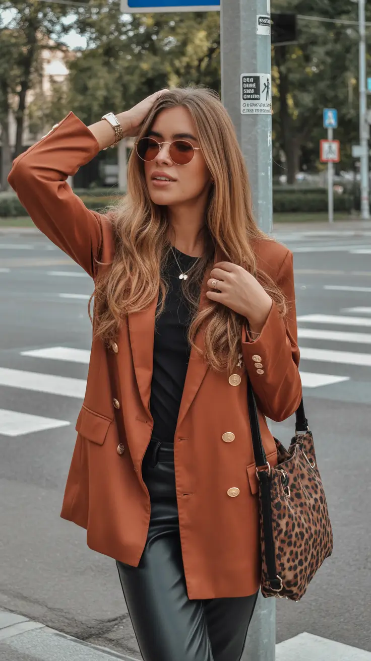 spring wardrobe essentials 2026 Burnt Copper Tailoring with Wild Accents