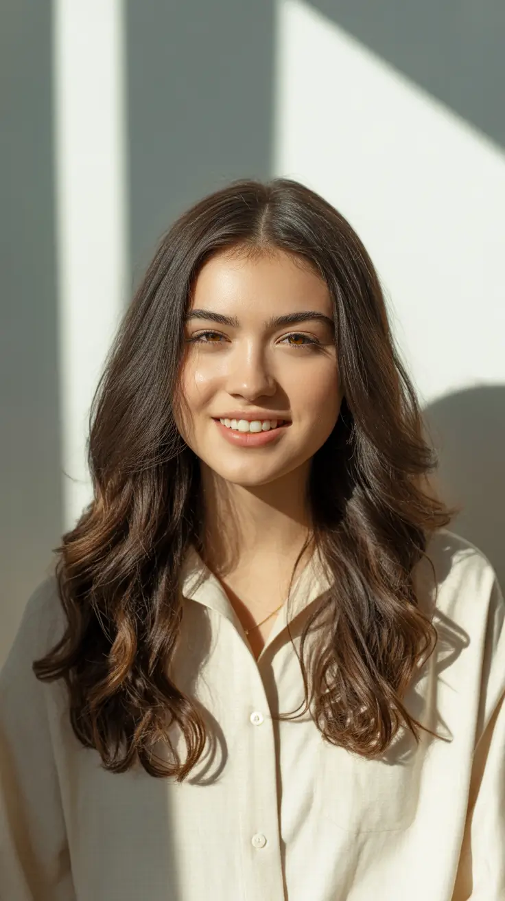 February Haircuts trends 2026 Natural Winter Waves With Soft Mid-Length Movement