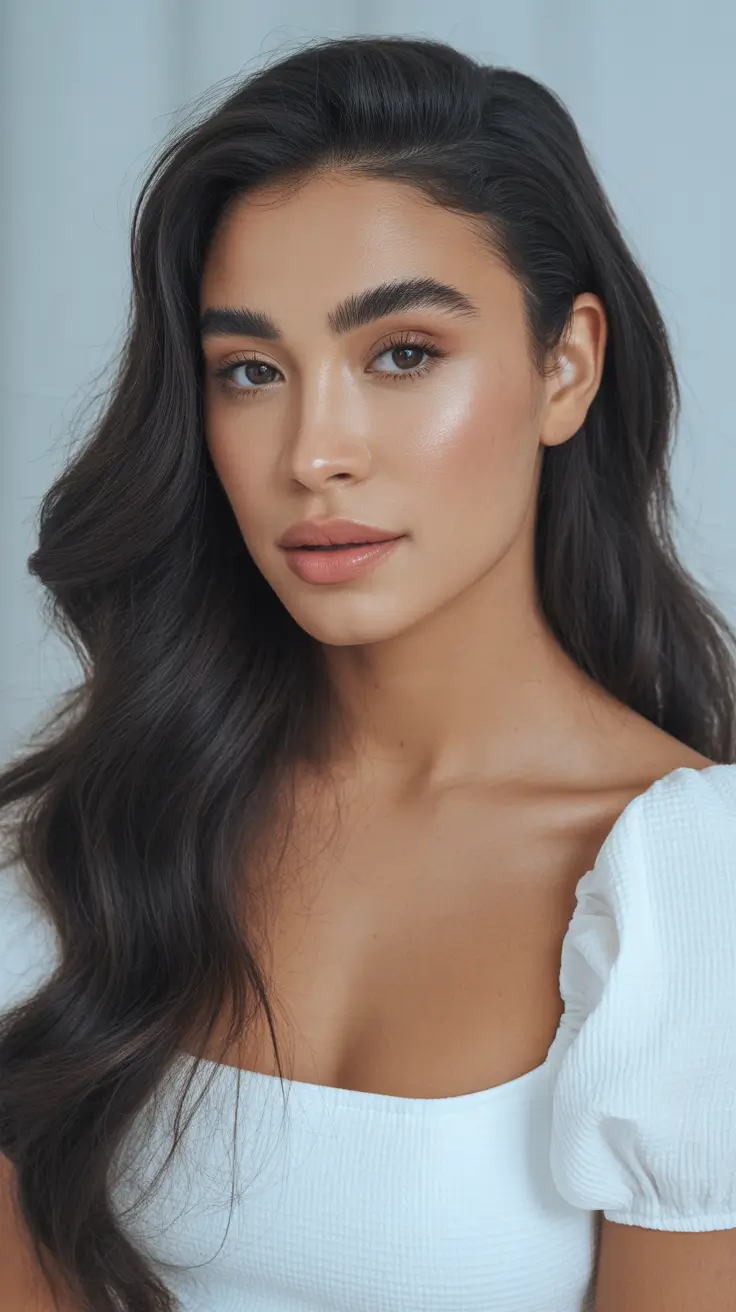 February Haircuts trends 2026 Deep Brunette Luxury Waves