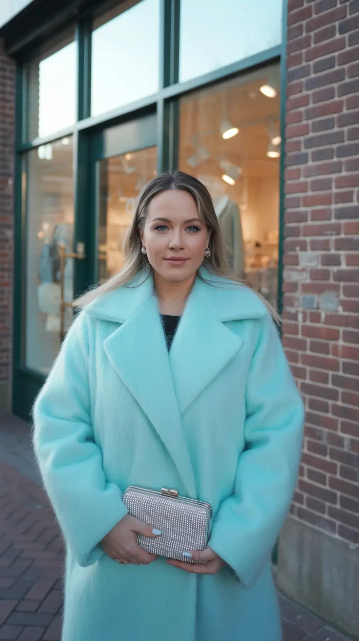 February outfits trends 2026 Powder Blue Elegance