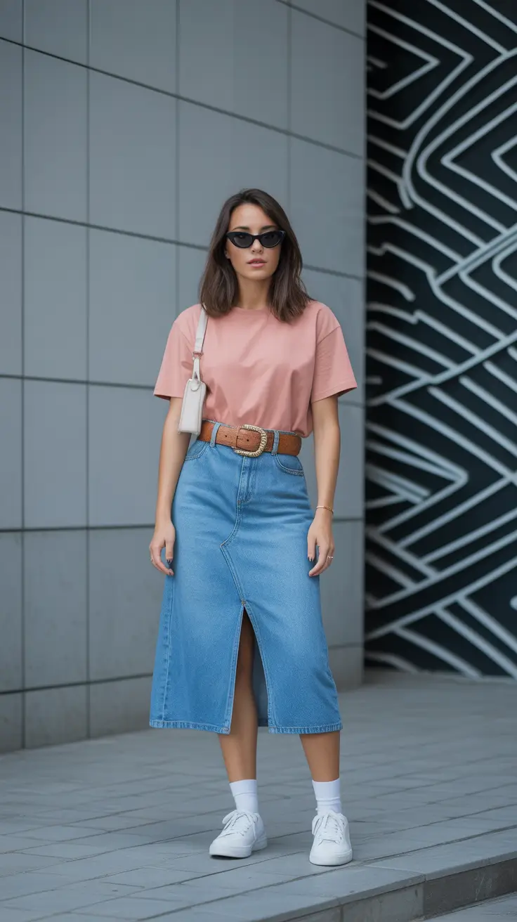 popular spring outfits 2026 trends - Modern Denim Skirts with Elevated Casual Energy
