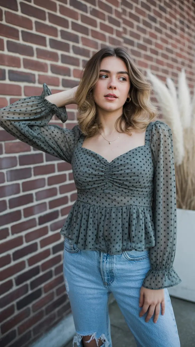 popular spring outfits 2026 trends - Soft Polka Dots and Romantic Spring Textures