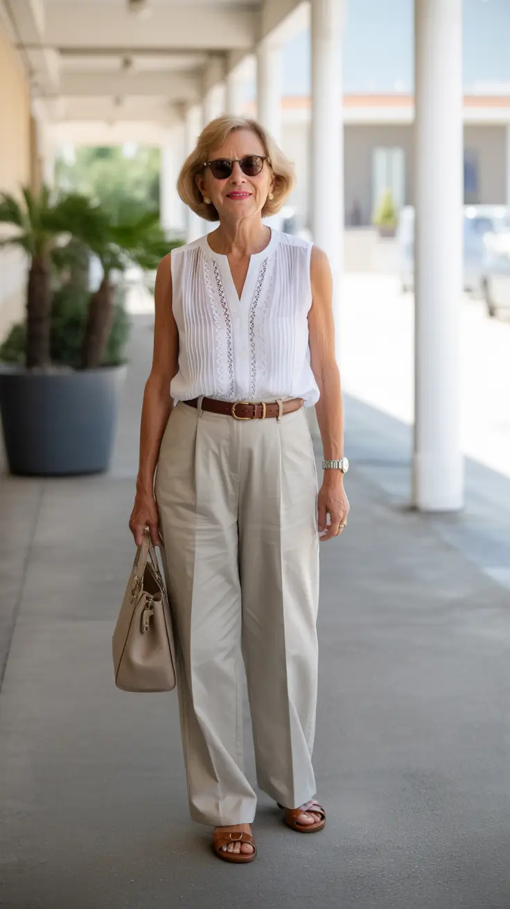 stylish spring outfits for old women 2026 Light Neutrals With Soft Spring Structure