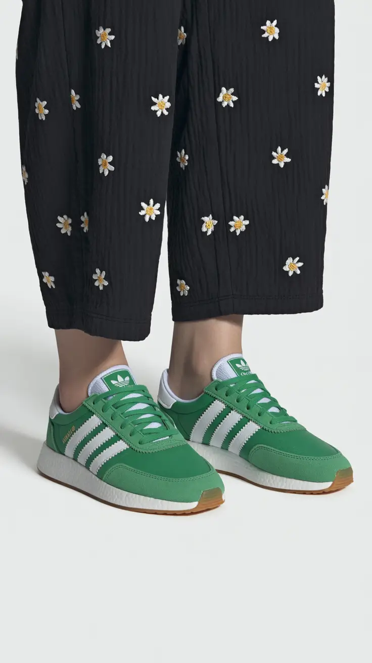 sneakers spring outfits Fresh Green Energy for Playful Spring Days