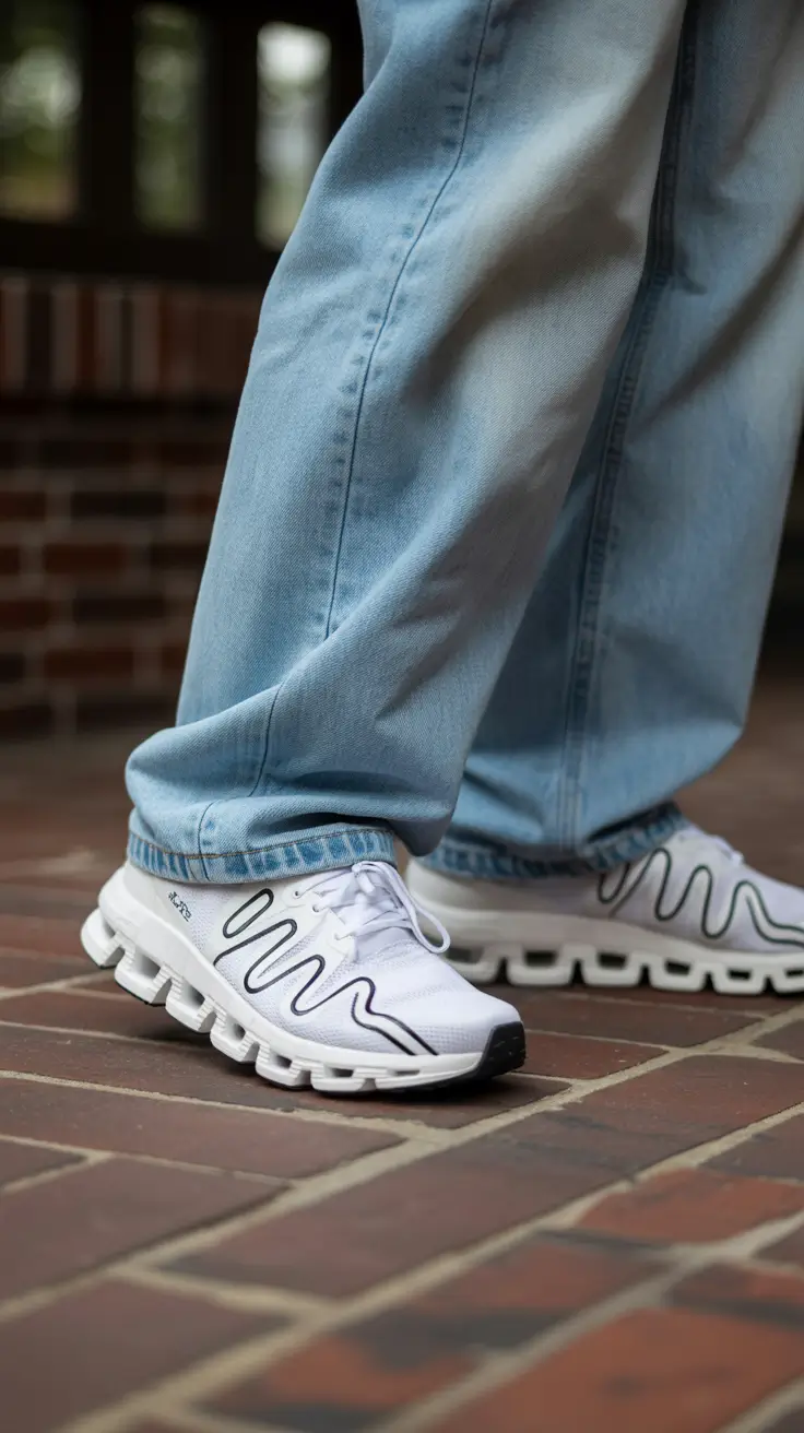 sneakers spring outfits Urban Minimalism with a Sculpted Edge