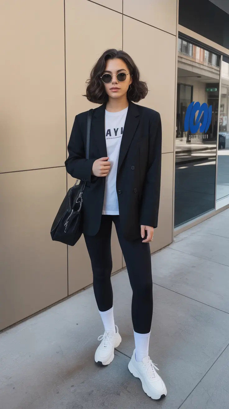 spring fashion outfits 2026 Minimalist Athleisure with a Tailored Twist