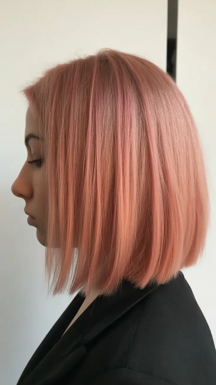 best spring bob haircut 2026 Rose Peach Bob