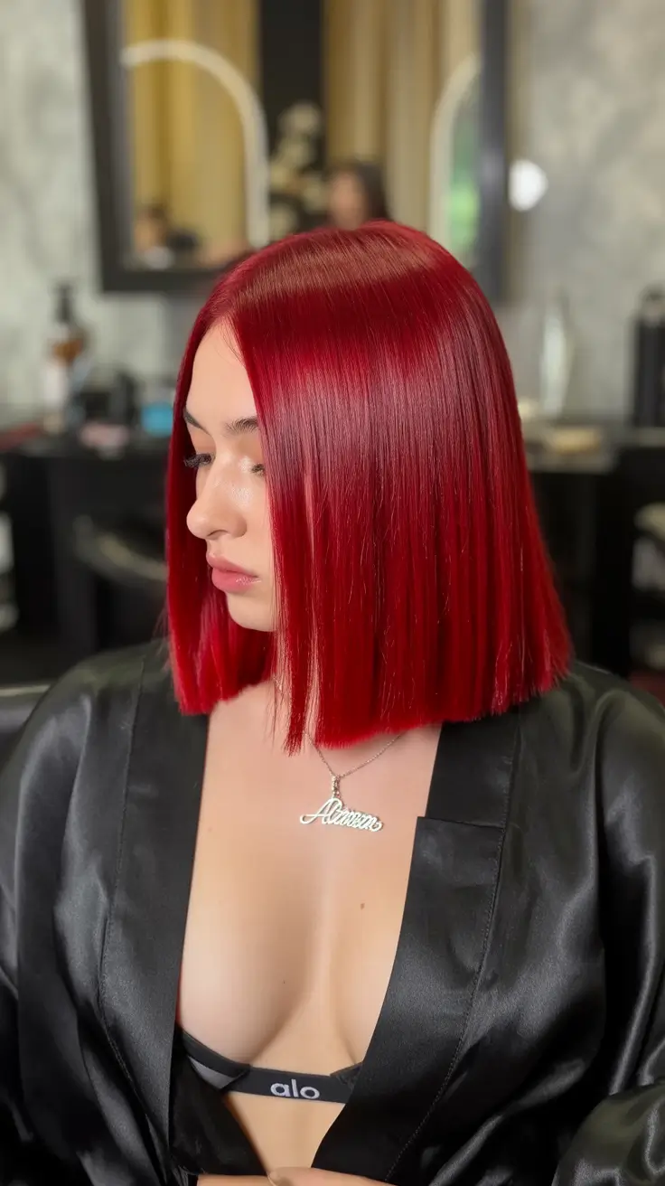 best spring bob haircut 2026 Crimson Straight Bob