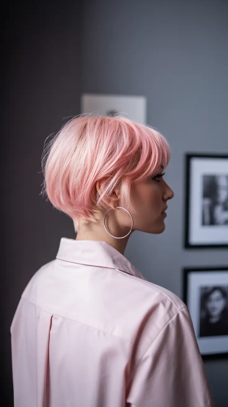 best spring bob haircut 2026 Pastel Pink Bob