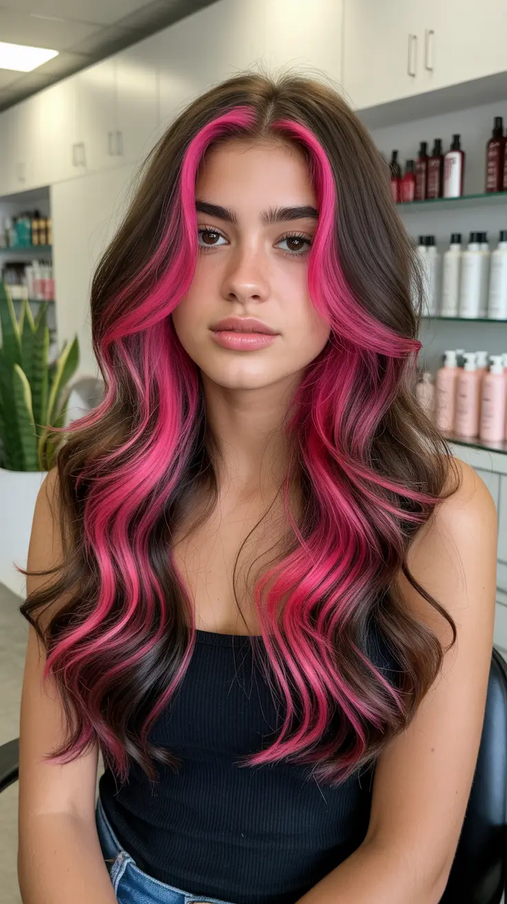 best spring haircuts for heart face shape 2026 Long Waves With Color