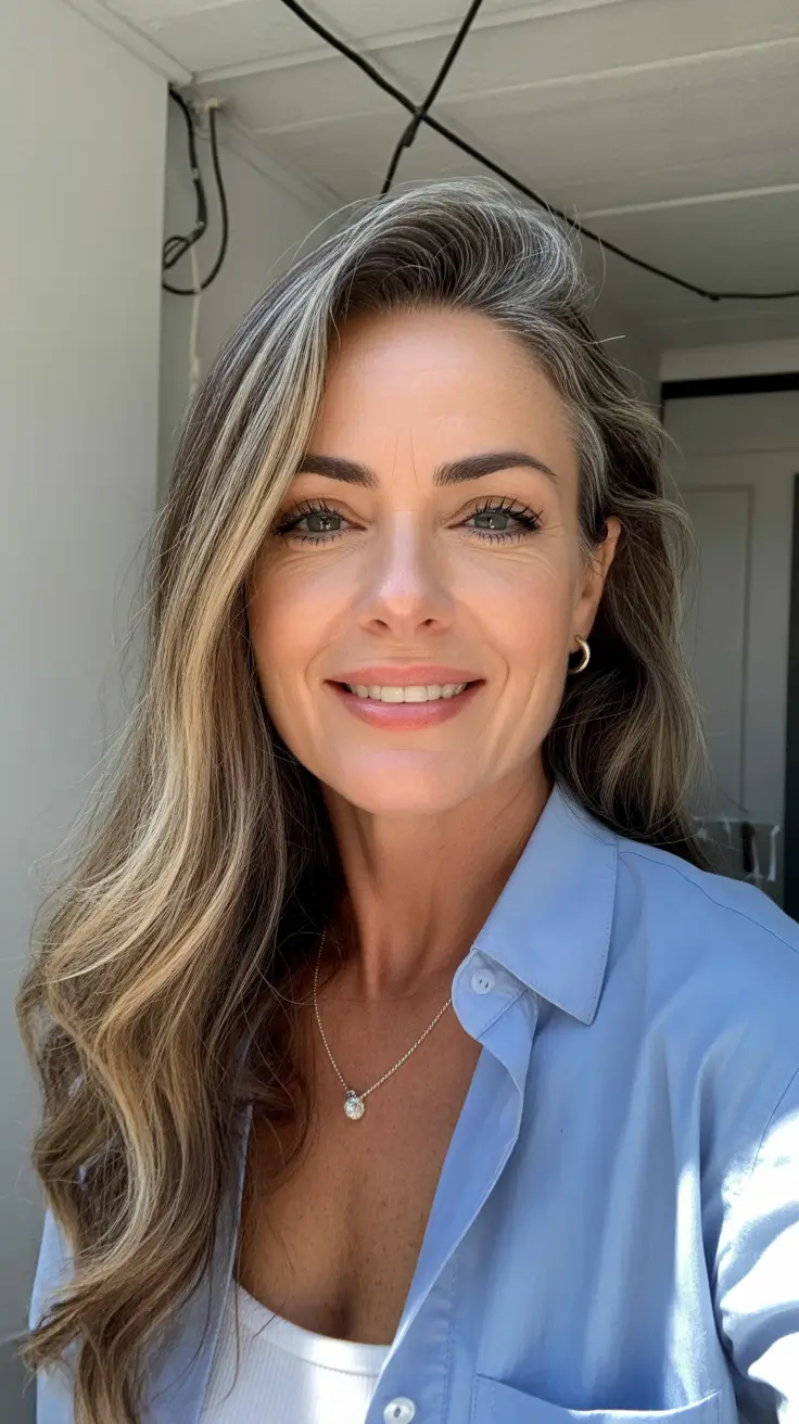 spring Haircuts Women Over 40 Sunlit Soft Waves With Natural Dimension