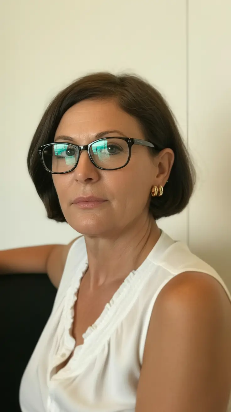 spring Haircuts Women Over 50 Polished Short Bob With Soft Contouring