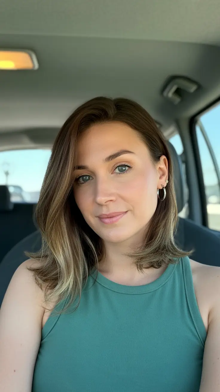 spring Haircuts Women Over 50 Lightly Layered Medium Bob With Sunlit Ends