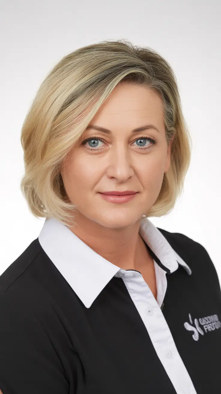 spring Haircuts Women Over 50 Modern Blonde Contoured Bob With Smooth Layers