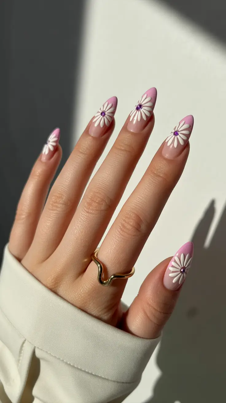 early spring nails 2026 Soft Florals That Feel Grown-Up