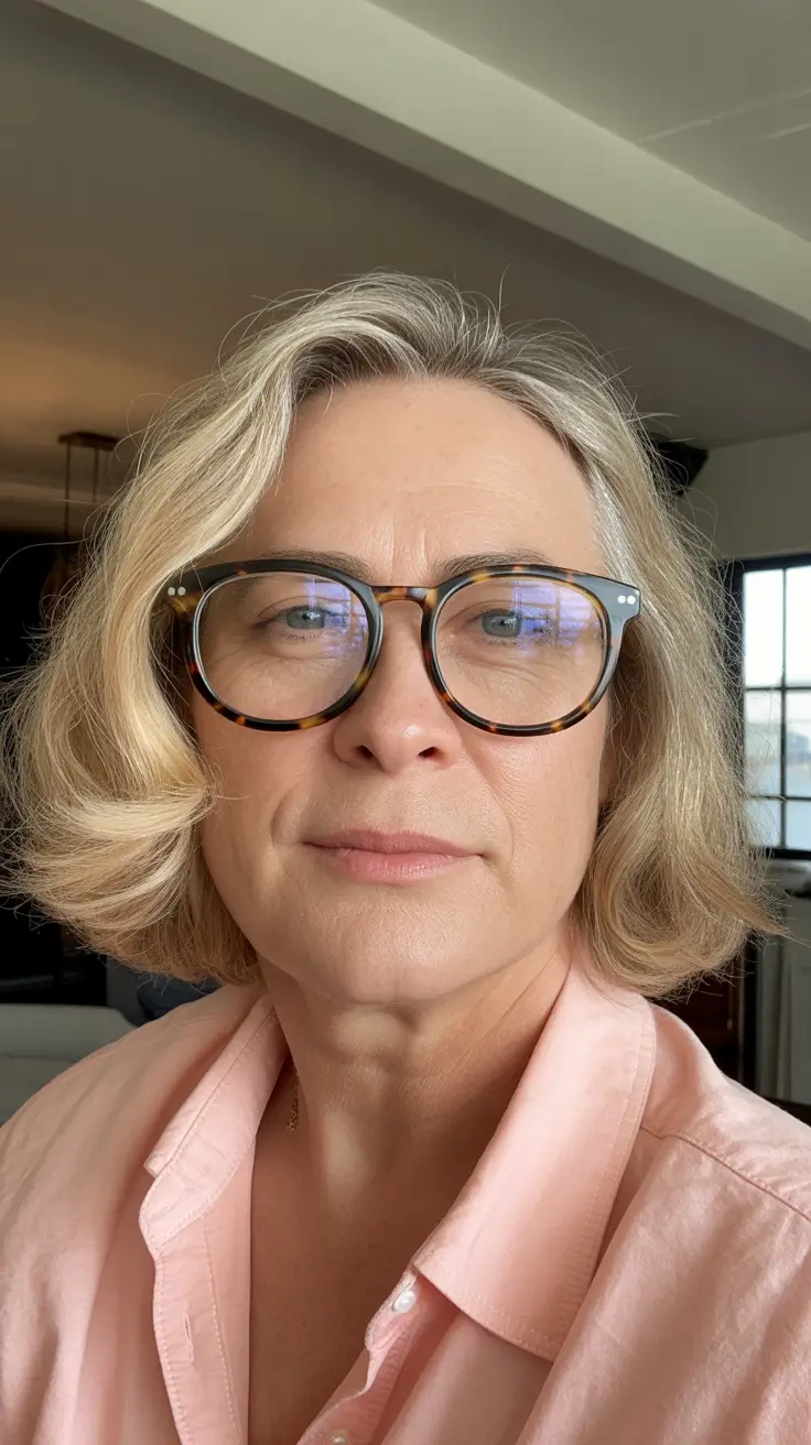 spring haircuts women over 60 Soft Voluminous Bob with Natural Texture