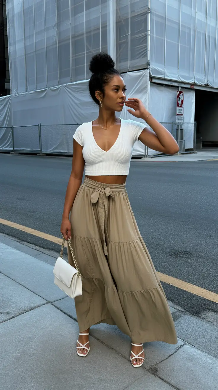 spring outfits black women 2026 Soft Neutrals and Easy Movement