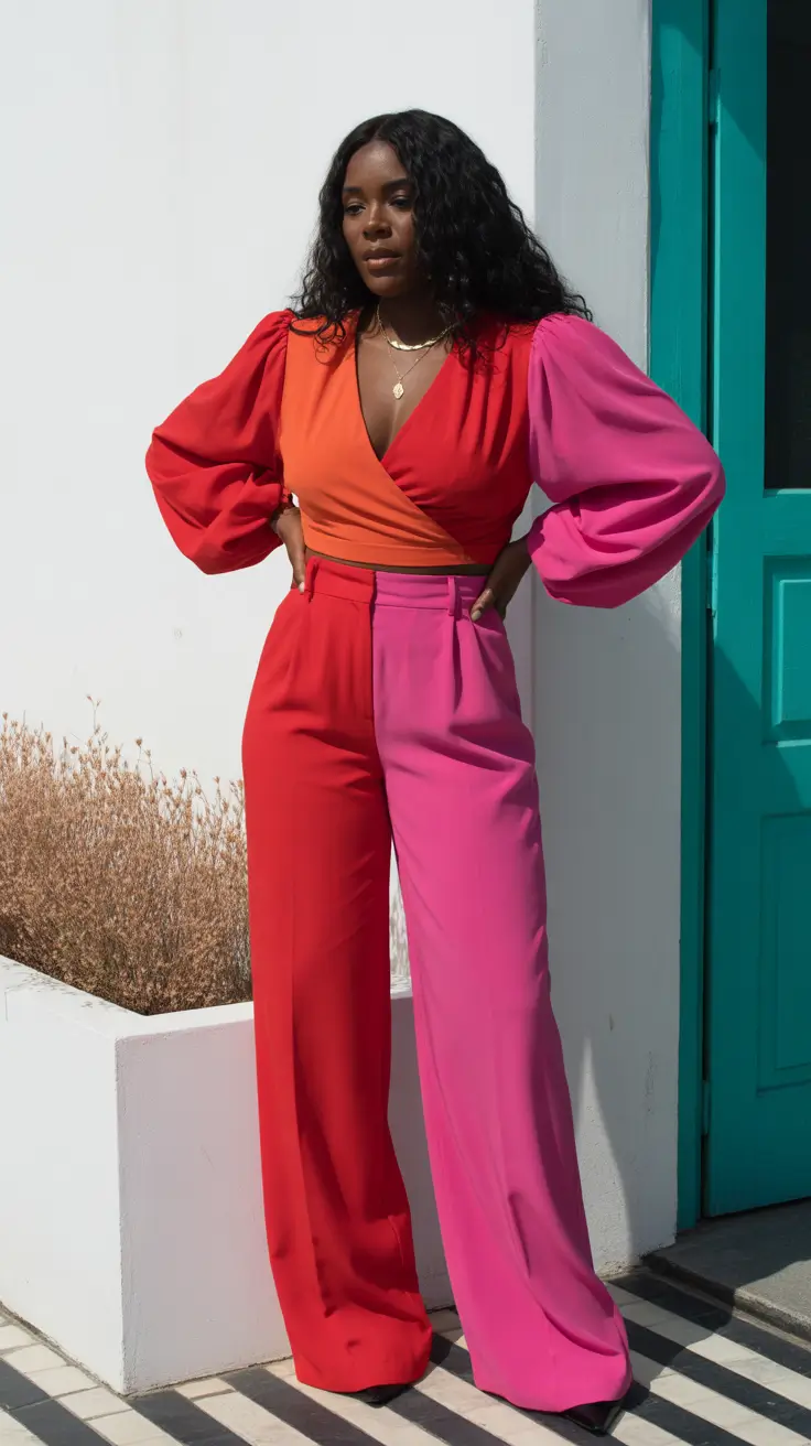 spring outfits black women 2026 Bold Color Blocking With Intent
