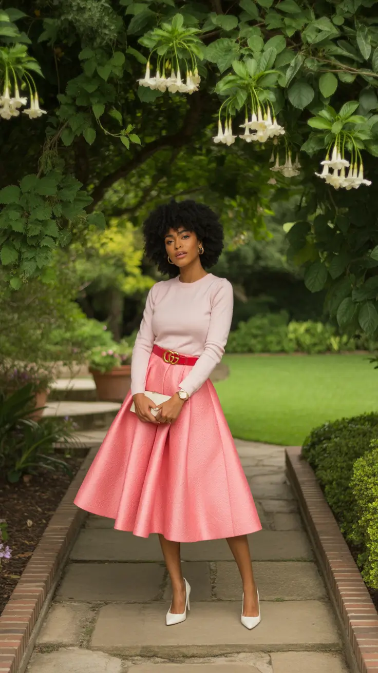 spring outfits black women 2026 Soft Femininity in Garden Tones