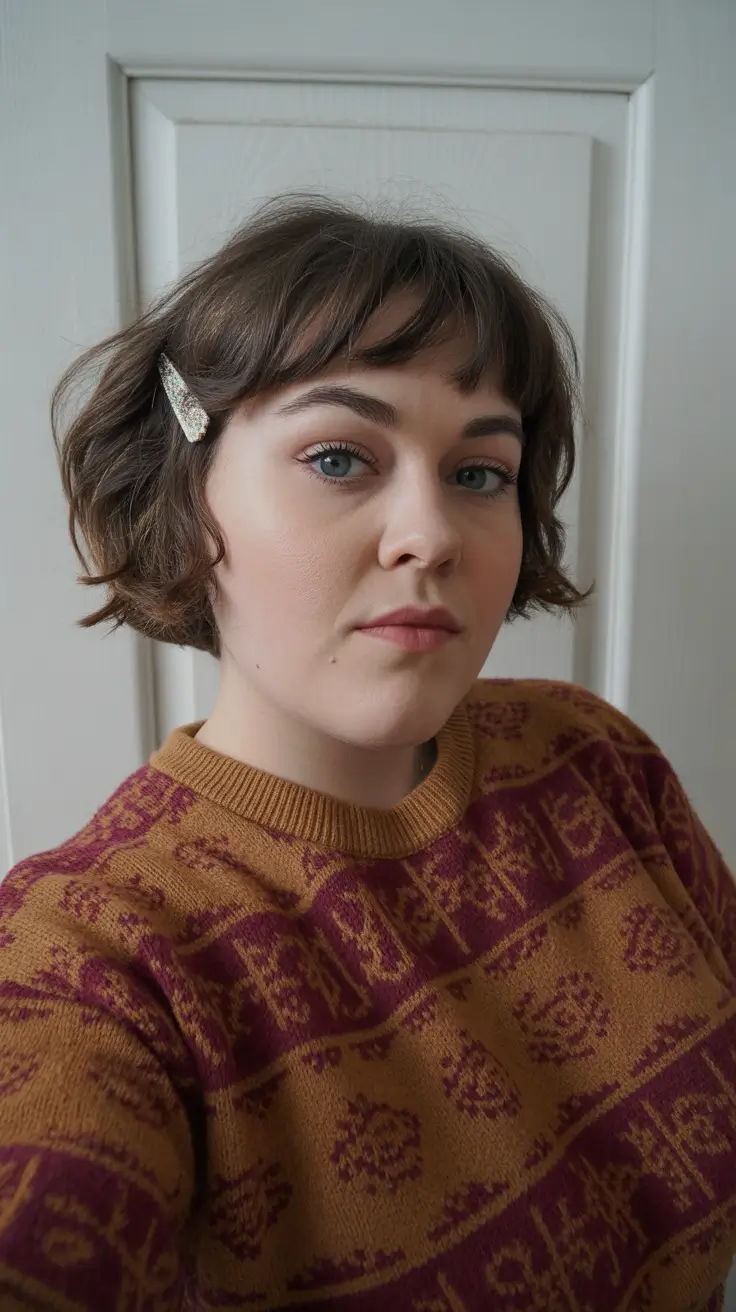 spring haircuts for chubby faces 2026 Textured Mini Bob