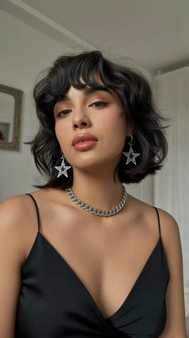 spring haircuts for chubby faces 2026 Voluminous Layered Bob
