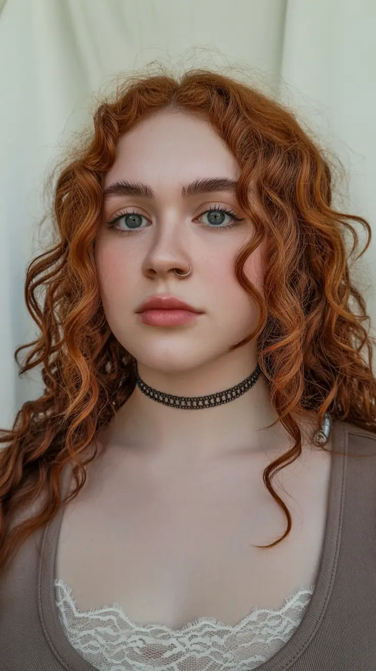 spring haircuts for chubby faces 2026 Copper Curly Layers