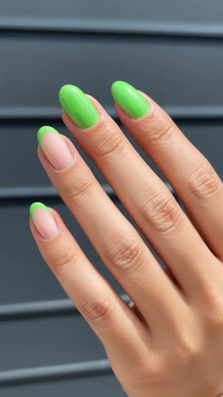 bright spring nails 2026 Lime Light Glow