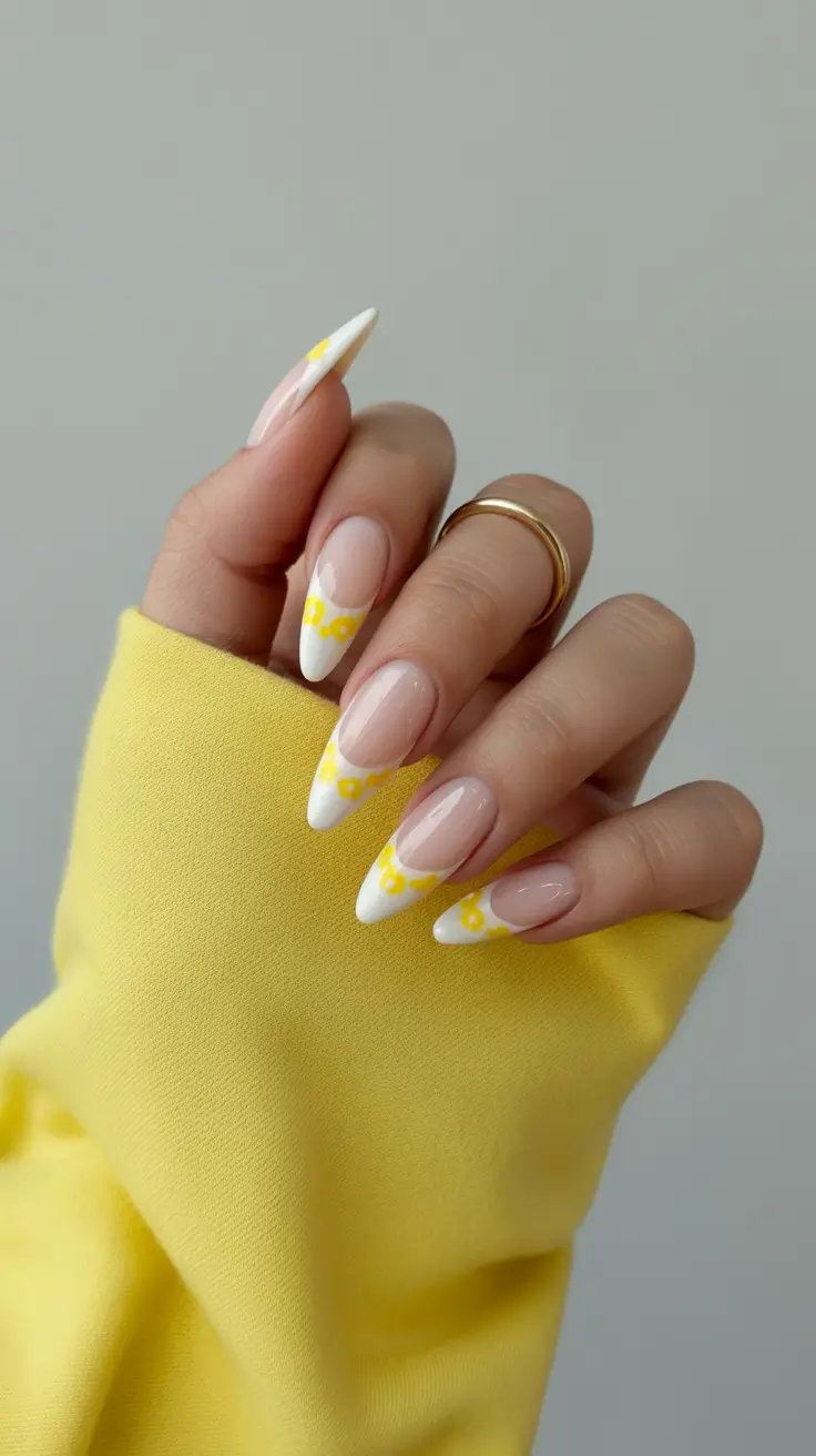 bright spring nails 2026 Daisy Trim Tips