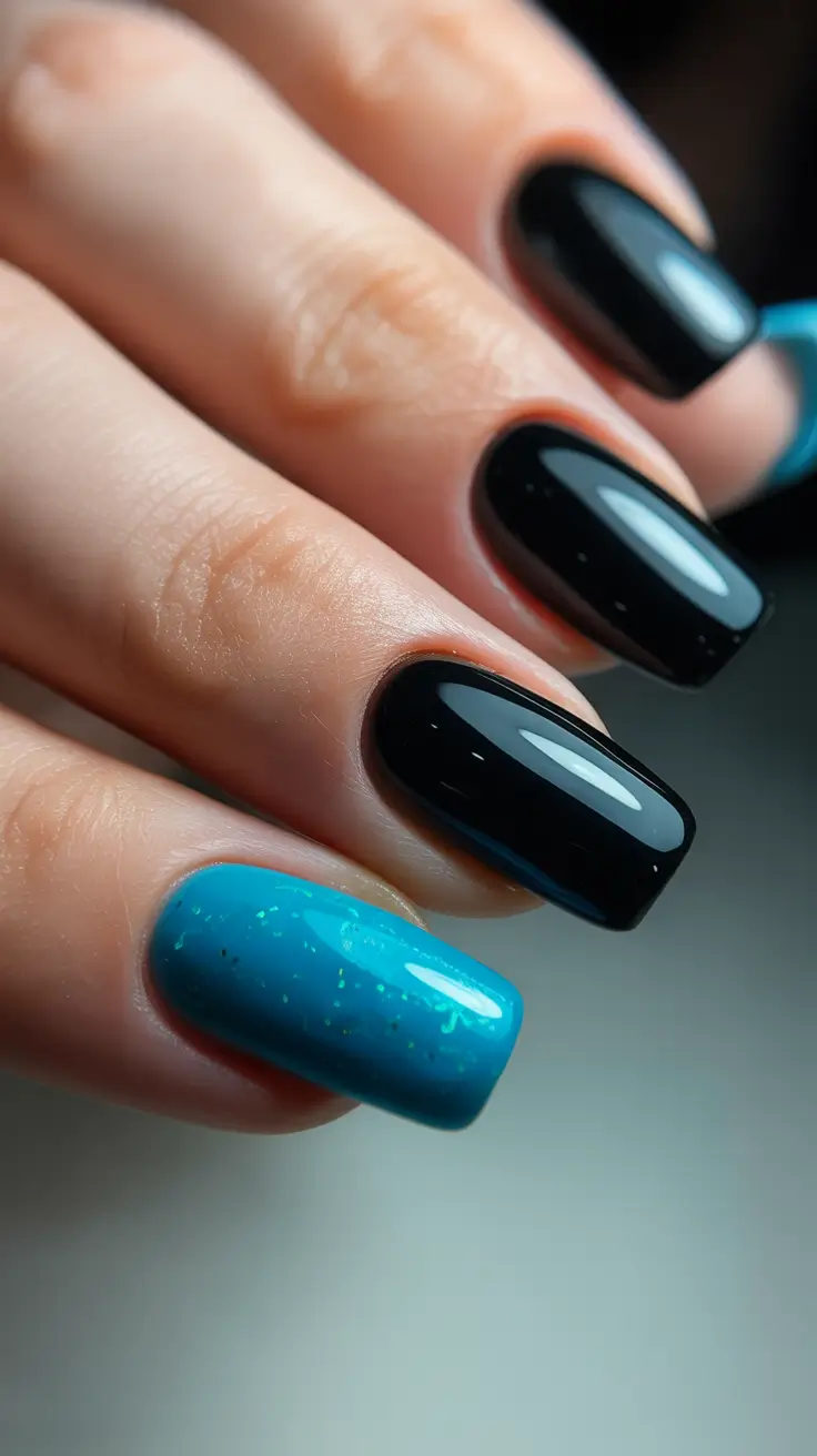 spring nail colors 2026 Midnight And Ocean
