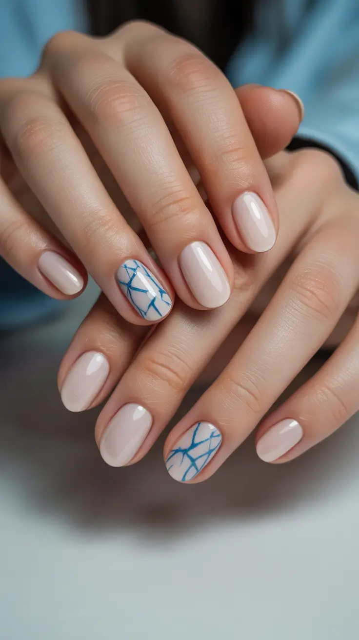 spring nail colors 2026 Soft Nude Line Art