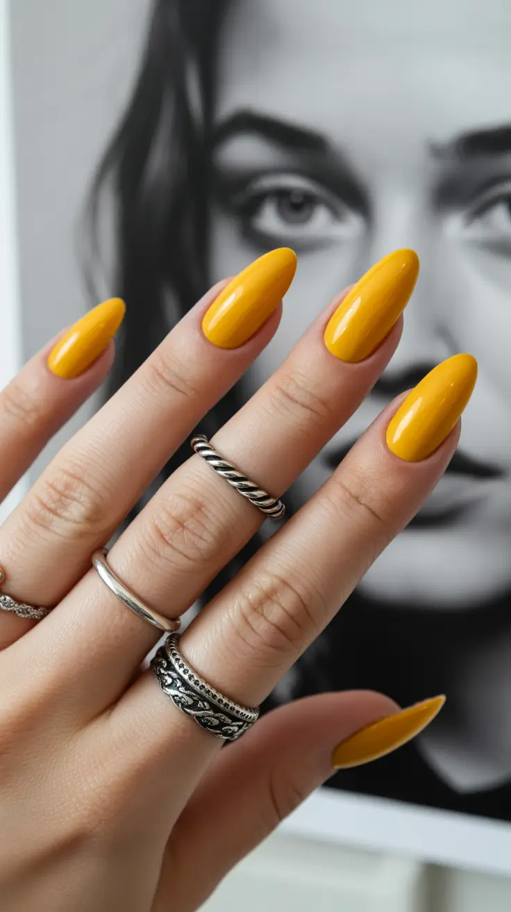 spring nail colors 2026 Golden Marigold