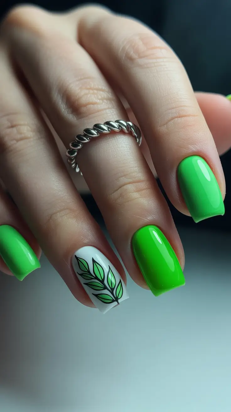 spring nail colors 2026 Fresh Leafy Green