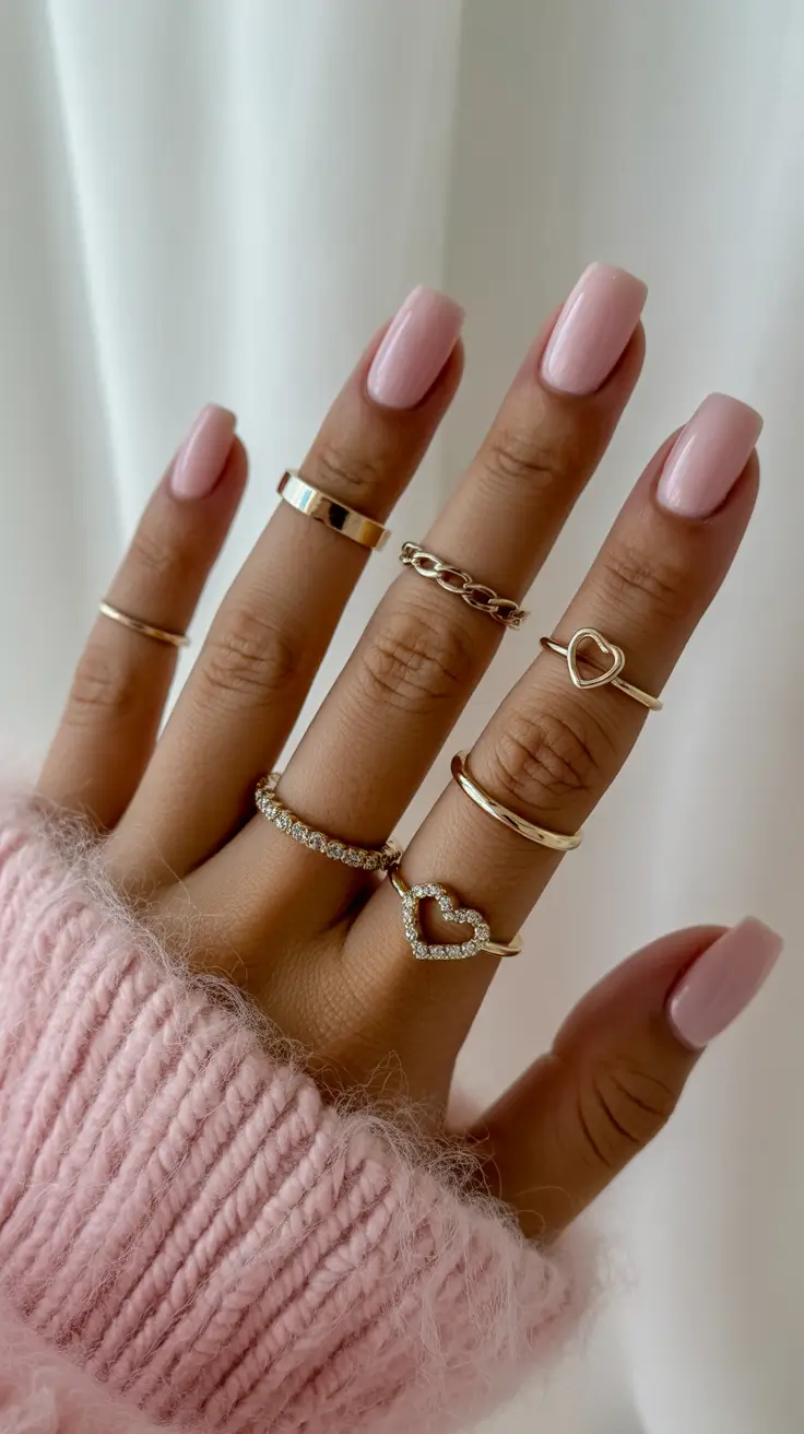 march nail colors 2026 Soft Pink Calm For A Neutral March Palette