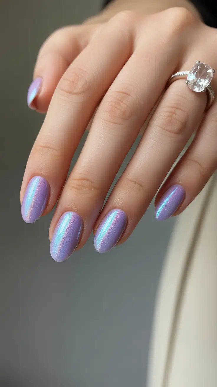 March Nails - spring Ideas 2026 Lilac Opal Sheen