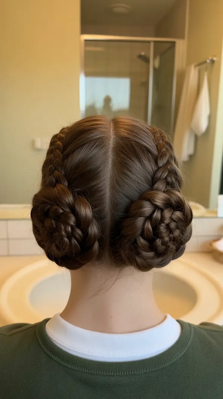 modern spring braids hairstyle 2026 Soft Crown Braids With a Sculpted Spring Finish