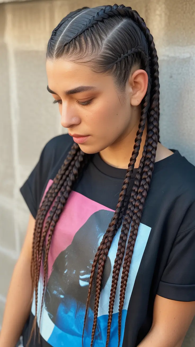 modern spring braids hairstyle 2026 Precision Cornrow Braids With a Clean Everyday Spring Feel