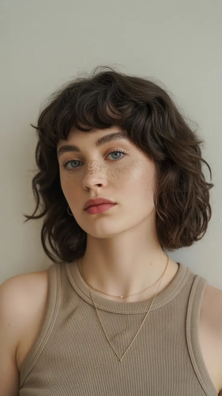 modern spring mid length haircut 2026 textured fringe