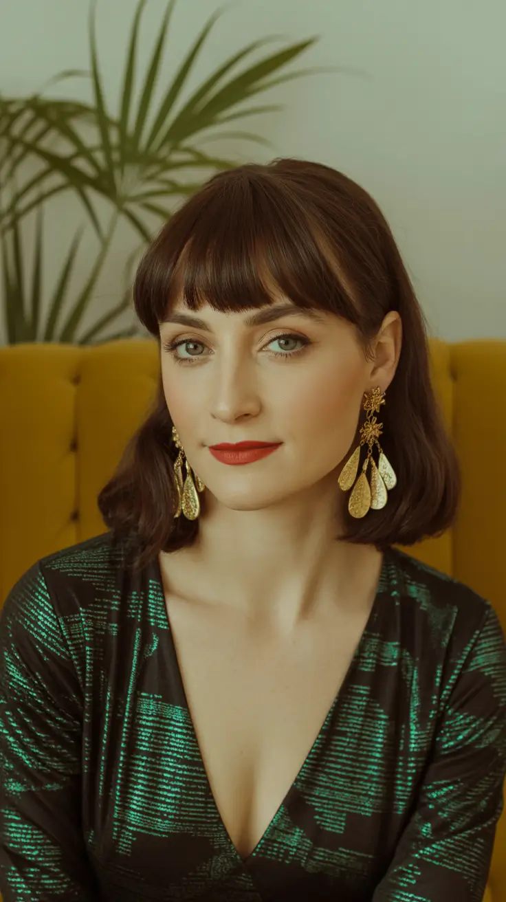 modern spring mid length haircut 2026 blunt fringe