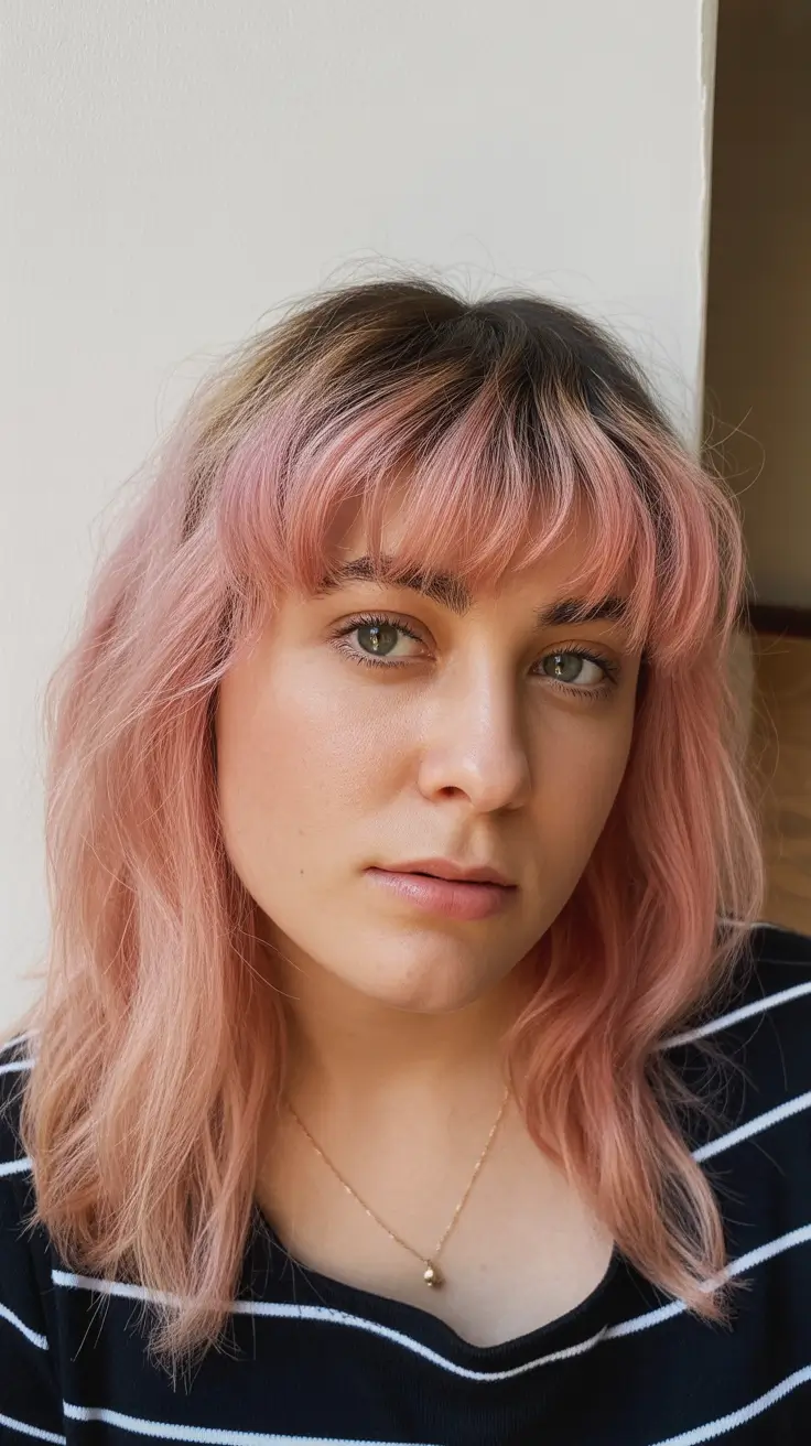 modern spring mid length haircut 2026 pastel fringe