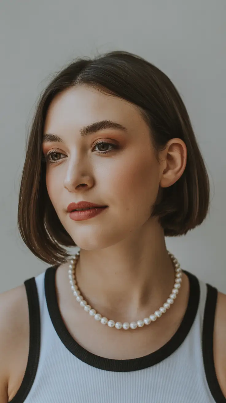 spring short hairstyles 2026 Minimal Short Bob With Timeless Balance