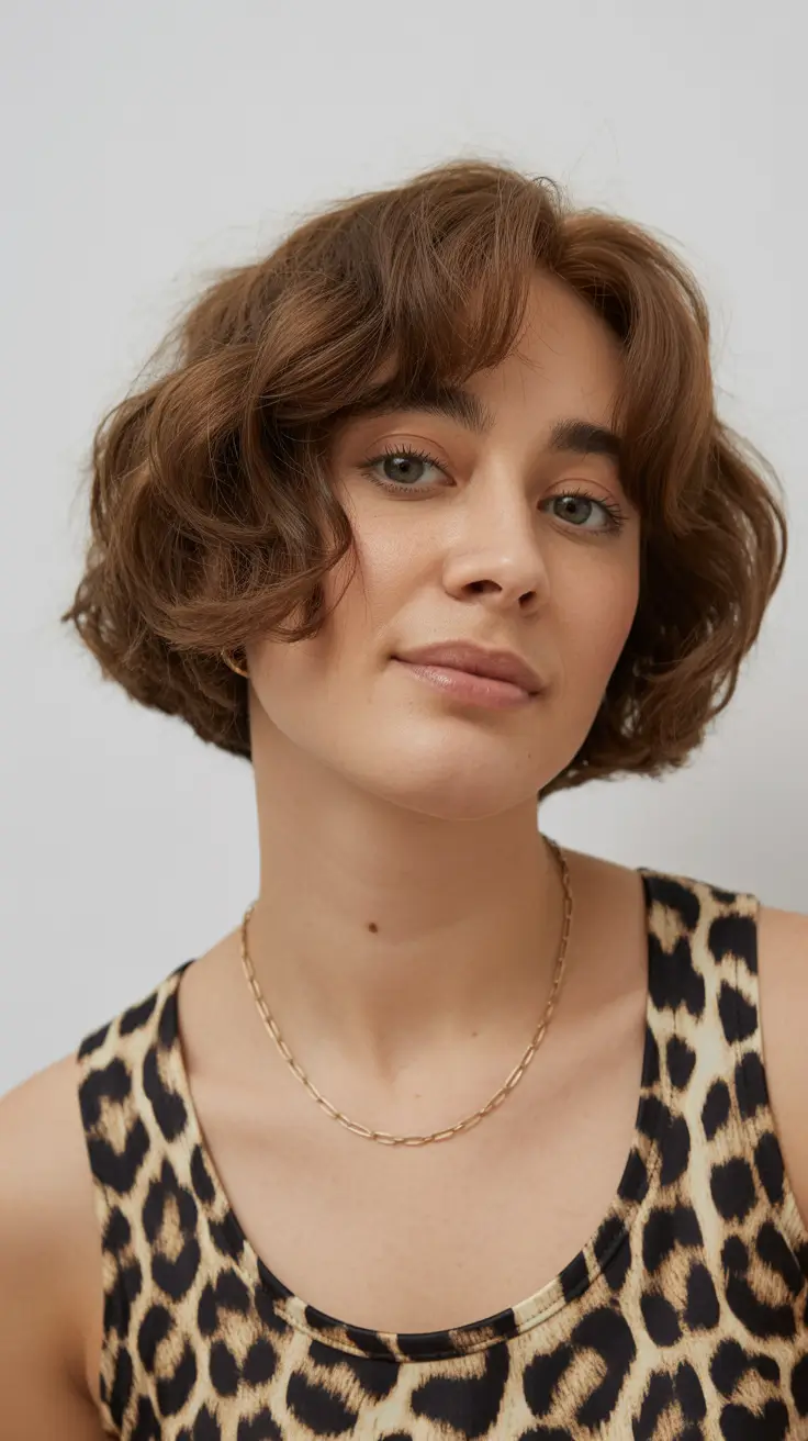 spring short hairstyles 2026 Soft Curly Bob With Playful Spring Volume