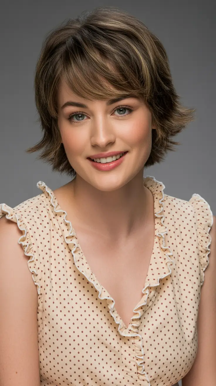 spring short hairstyles 2026 Layered Short Cut With Playful Volume