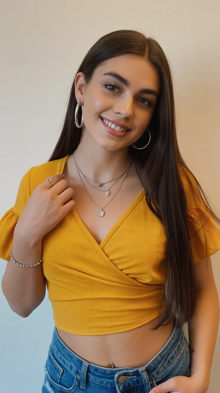 spring brunette hair color 2026 Clean Straight Brunette With Soft Natural Shine