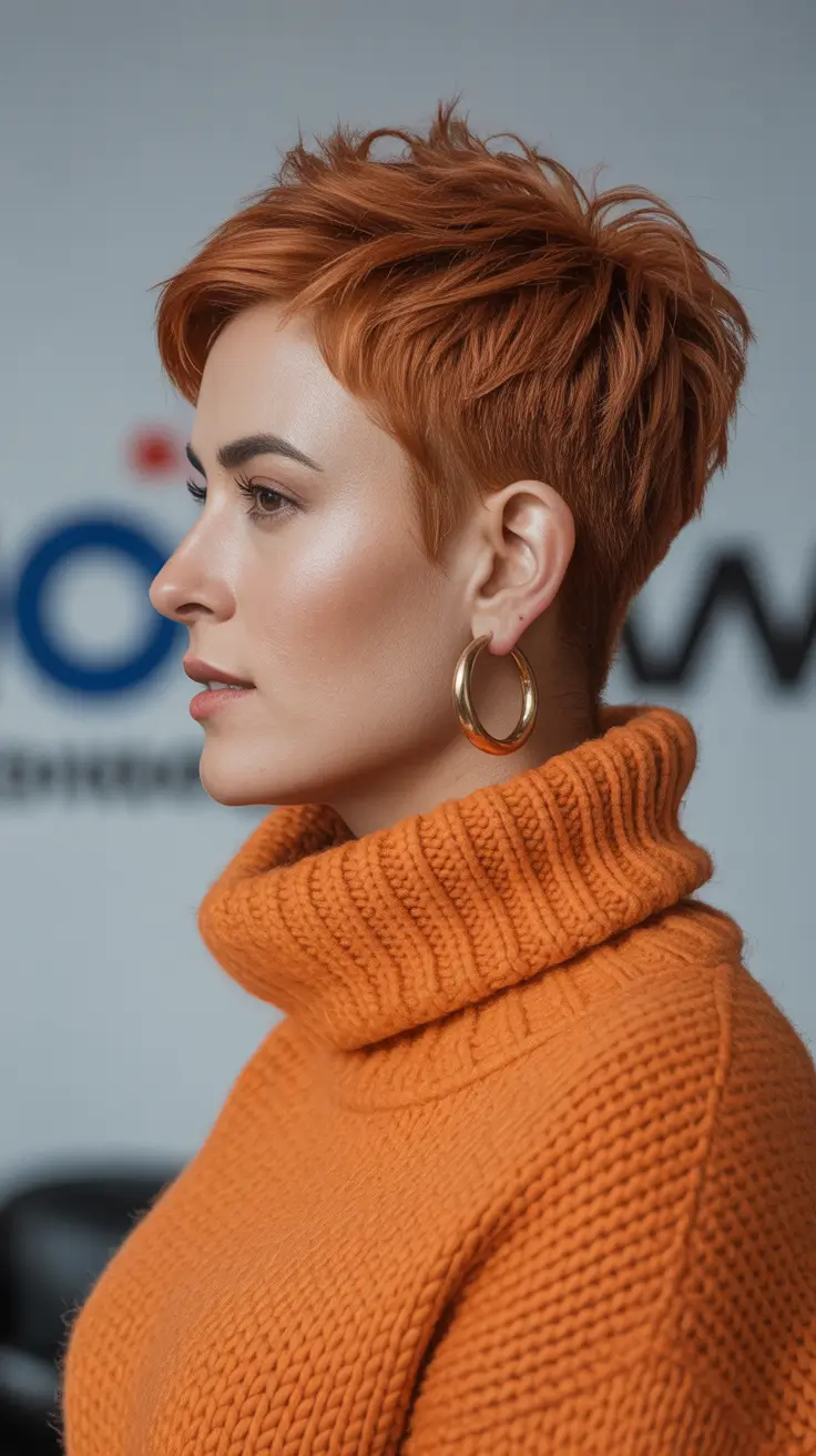 playful spring pixie haircuts 2026 Spiced Copper Pixie With Windswept Spring Layers